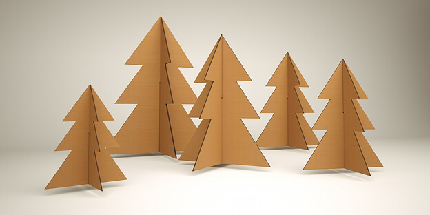 Weihnachtsbäume aus Papier